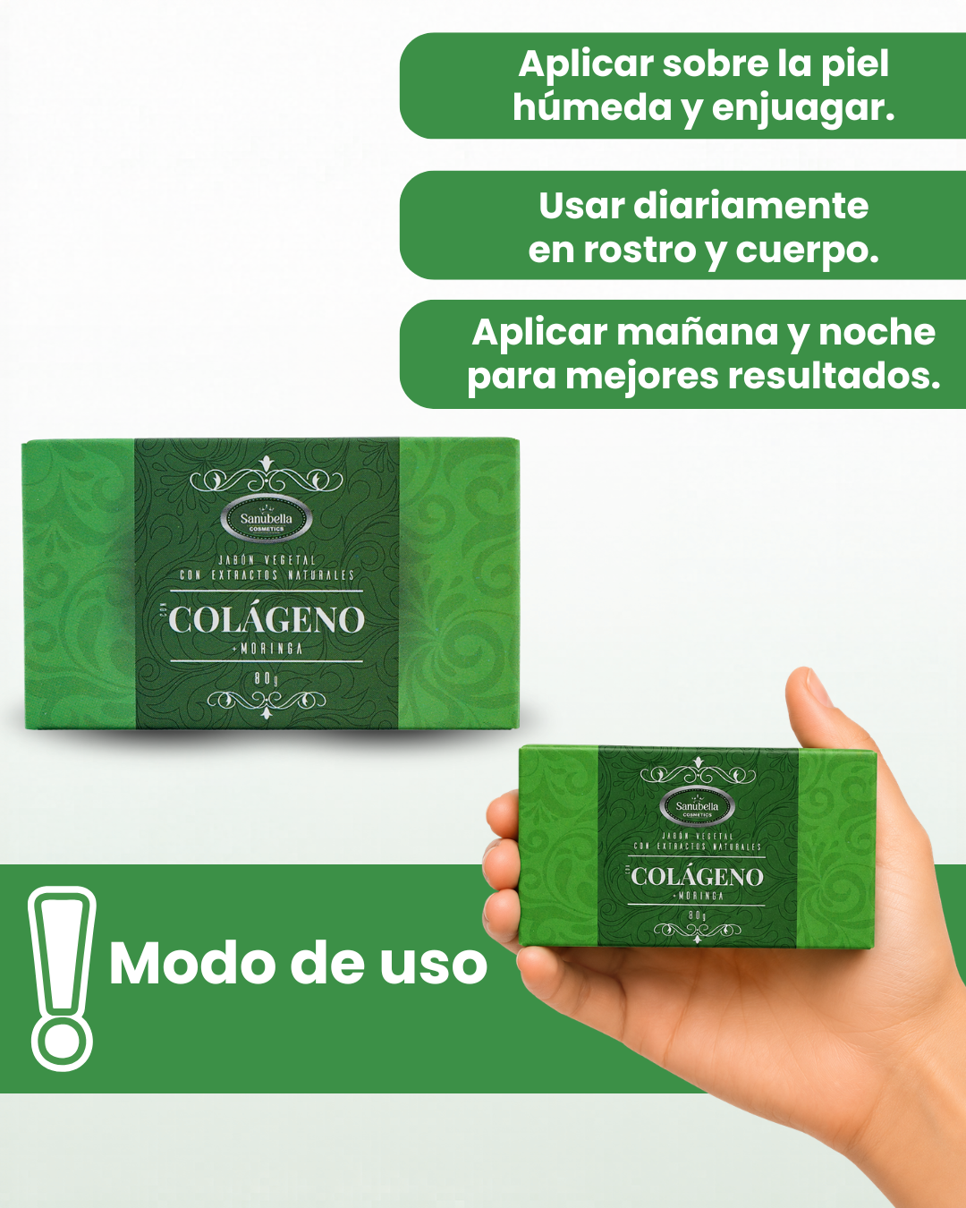 JABON CON COLAGENO - MORINGA